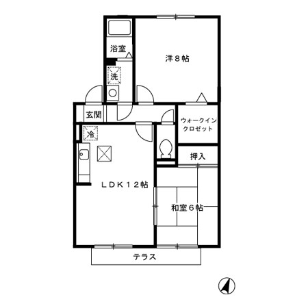 ハイカムールリヴェールⅡの間取り