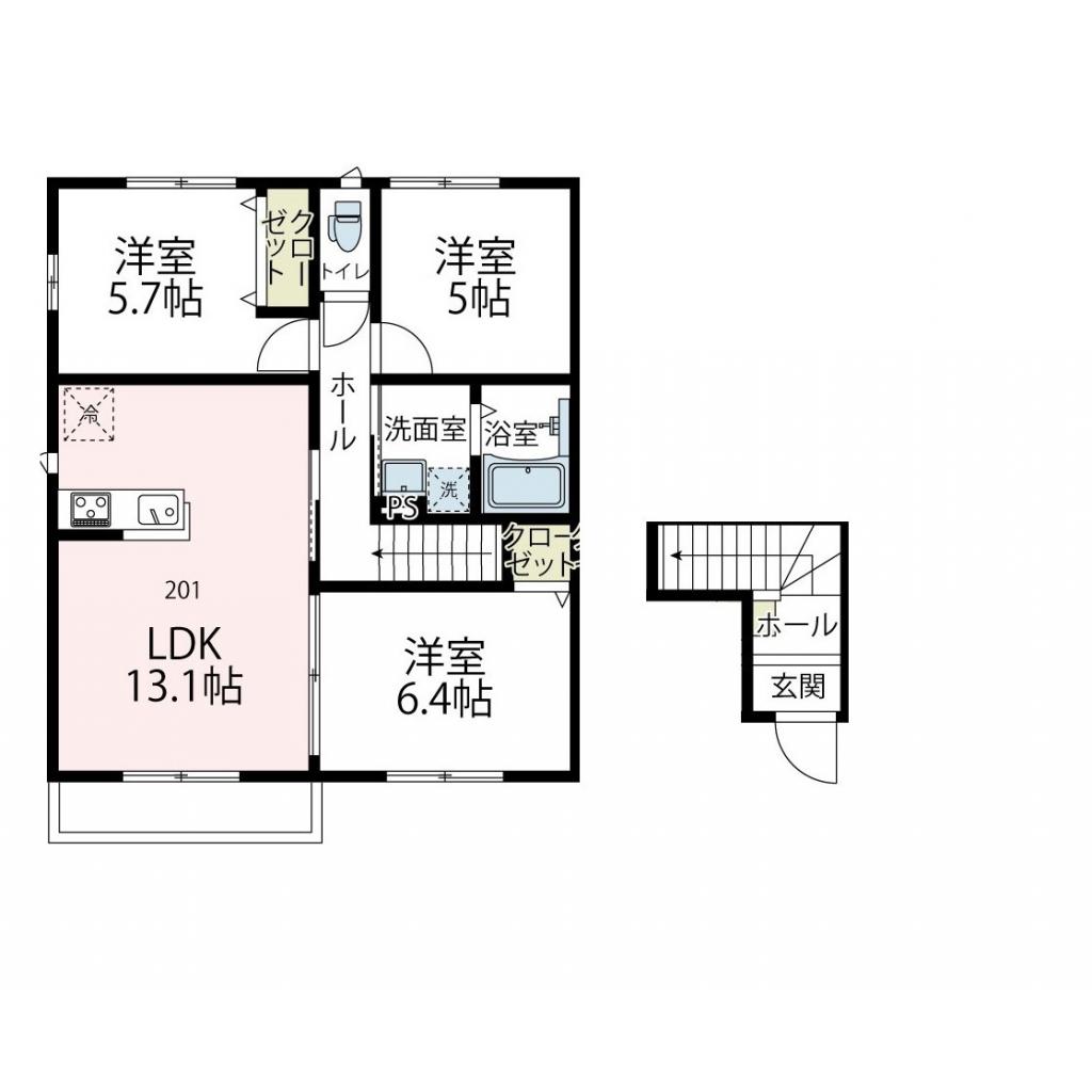 サン・ヴィラーレの間取り