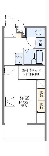 レオパレス不動塚Ⅱの間取り