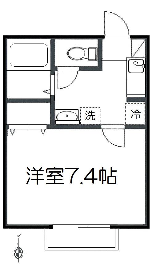 モンターニュブランシュ・103号室の間取り
