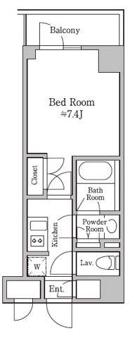 板橋の完工年月(2017年4月)築の賃貸マンションの間取り