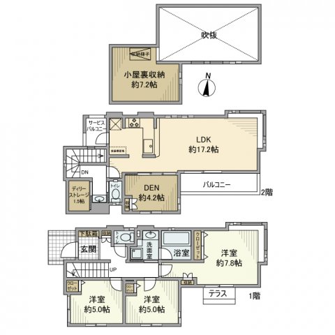 本鵠沼戸建の間取り