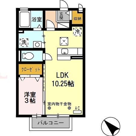 セジュール森乃腰の間取り