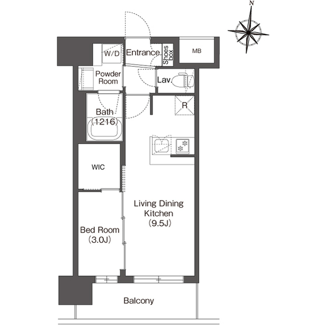 コンフォリア・リヴ新大阪西宮原ソルテラスの間取り