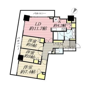 グランアルト天神タワーの間取り