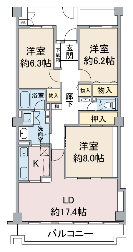 アネシス小幡の間取り