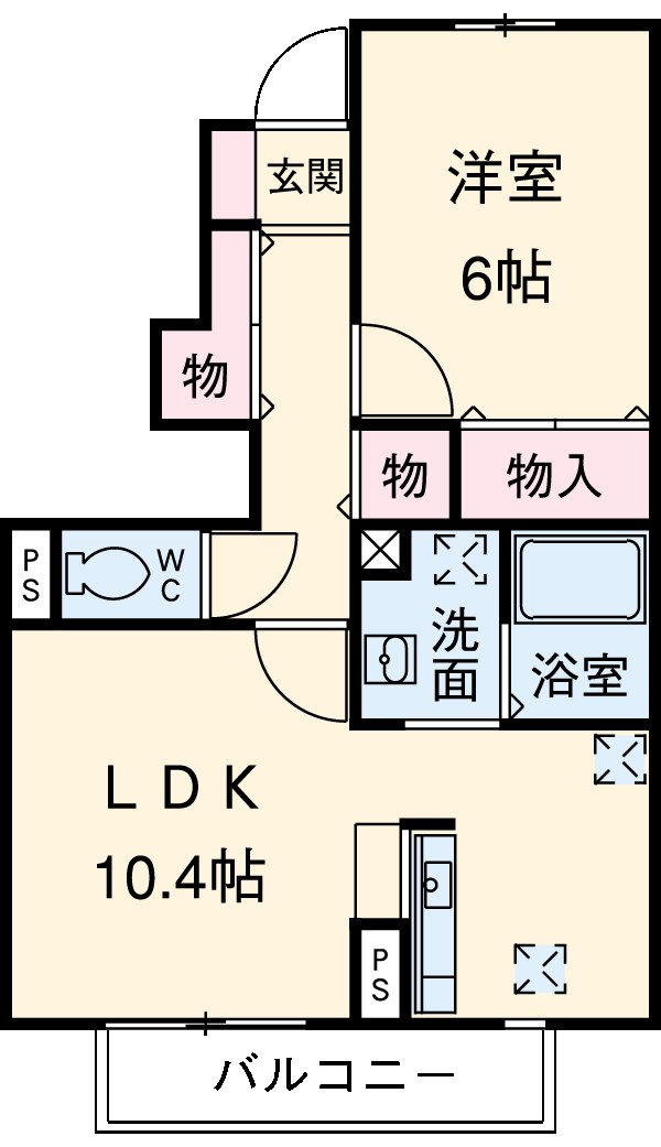 サンハウスナカノ Ⅲの間取り