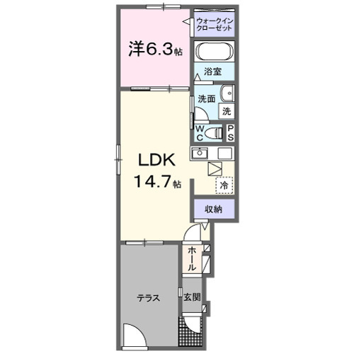 ひだまりガーデンテラスⅠの間取り