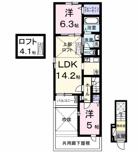 ひだまりガーデンテラスⅠの間取り