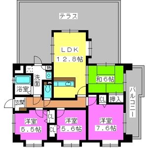プレステージ和白Ⅴの間取り