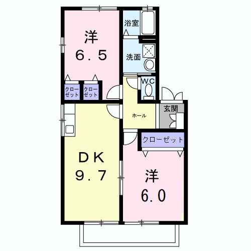 水木コーポⅢの間取り