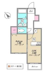 ナーシサス・コート大倉山B棟の間取り