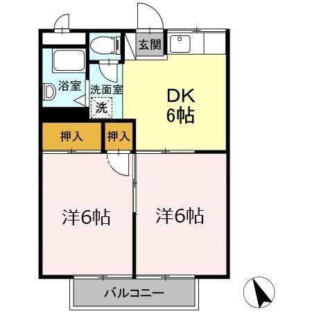 コーポ秋田の間取り