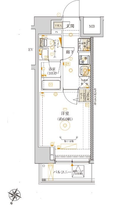 ベルシード横濱吉野町マキシヴの間取り
