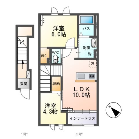 仮)取手市駒場3丁目新築アパートの間取り