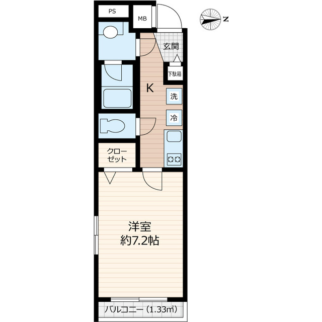 ウェルスクエアイズム大森西・403号室の間取り