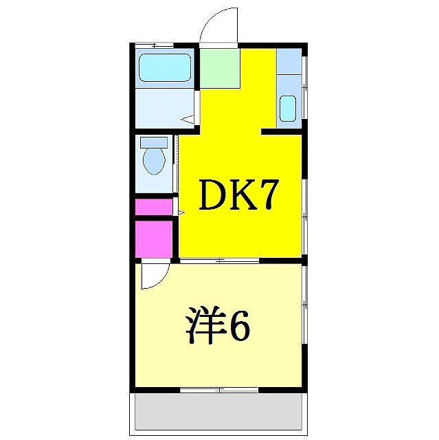 コーポおおかわらの間取り
