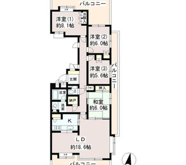 パーク・ハイム旗の台の間取り