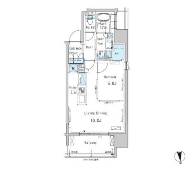 パークアクシス新御徒町Ｅａｓｔ・1202号室の間取り