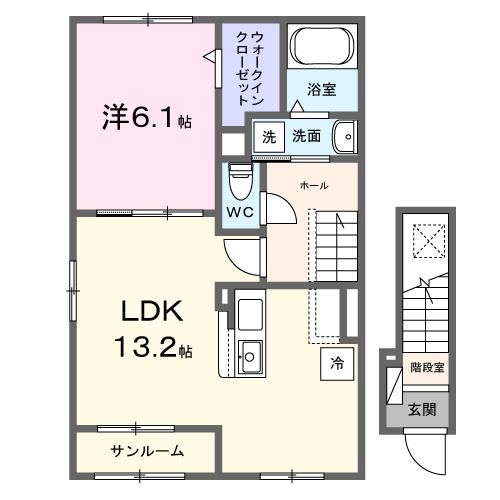 ロックリバー4号館の間取り