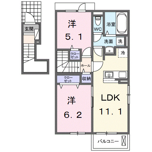 フルール・ド・リス Ⅱの間取り