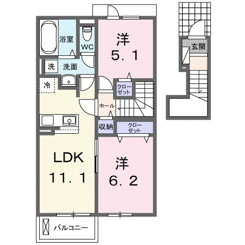 フルール・ド・リス Ⅱの間取り