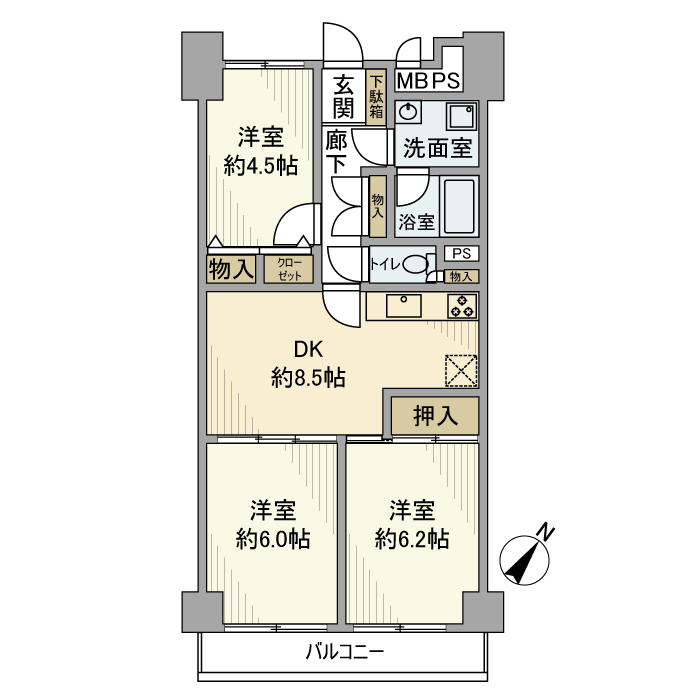ニックハイム北品川の間取り