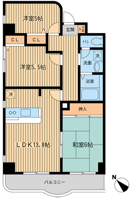 ウィステリア冬木・0702号室の間取り