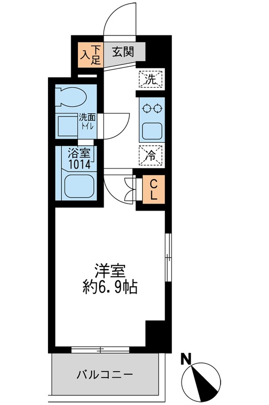 アーデン門前仲町・0205号室の間取り