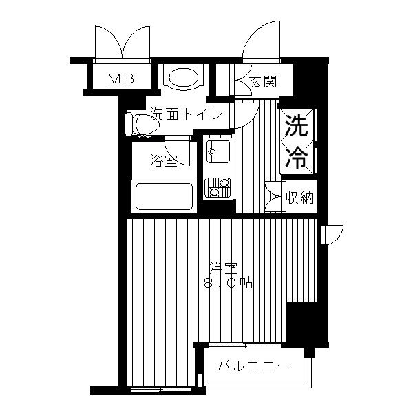 セリーズ門前仲町・0704号室の間取り