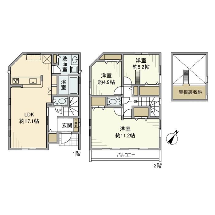 白幡戸建の間取り