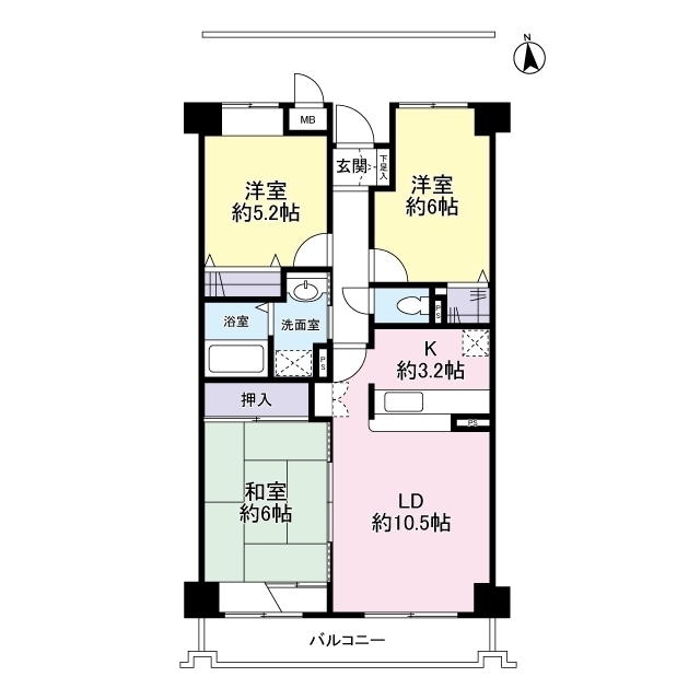 エスポワール園田の間取り