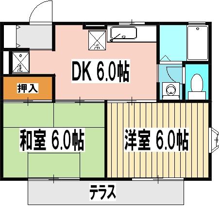 メゾン美里 Aの間取り