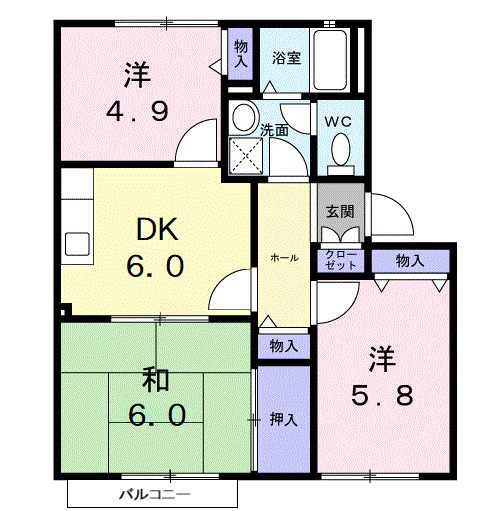 スプリングⅠの間取り