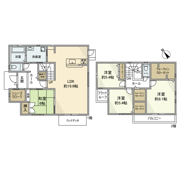 中旭が丘3丁目戸建の間取り