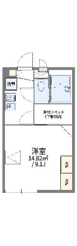 レオパレス英俊Eの間取り