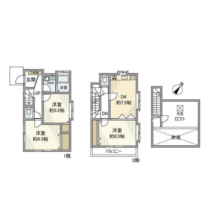 石神井台戸建の間取り
