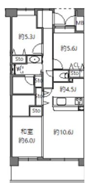 アソシエール溝の口の間取り