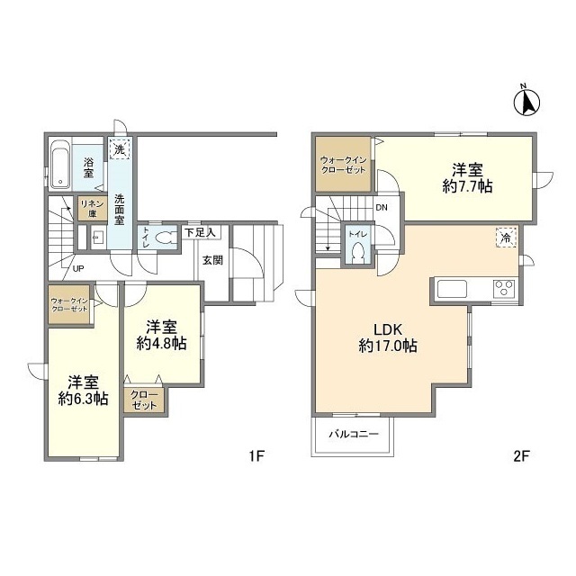 4103さいたま市上木崎8期2棟2号棟の間取り