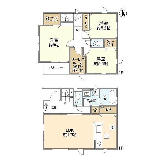 4224川口市上青木西10期1棟1号棟の間取り