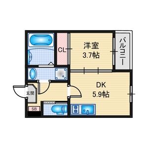 ハーモニーテラス外新町の間取り