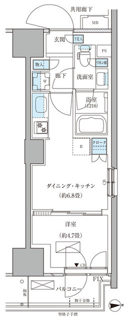 パークアクシス品川天王洲アイルの間取り