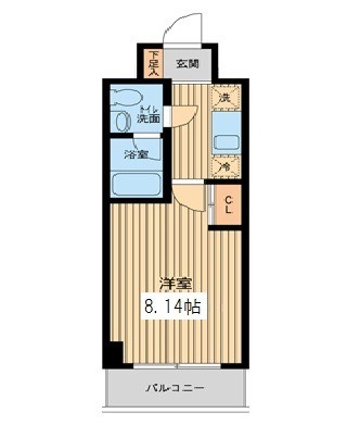 プロスペクト門前仲町・0409号室の間取り