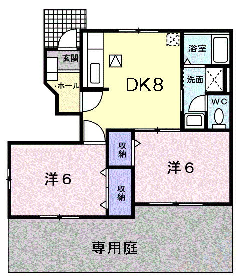サンドミールＢの間取り