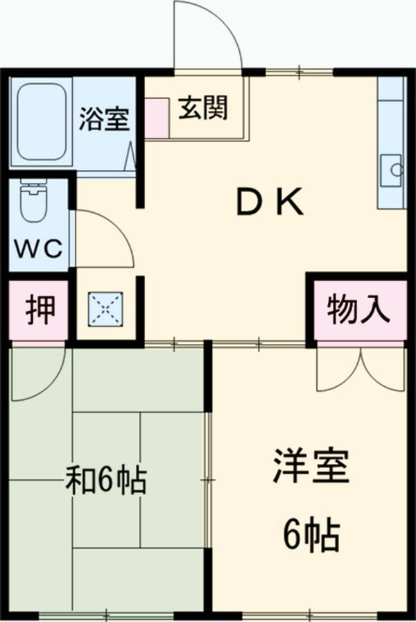 フローラパレスAの間取り