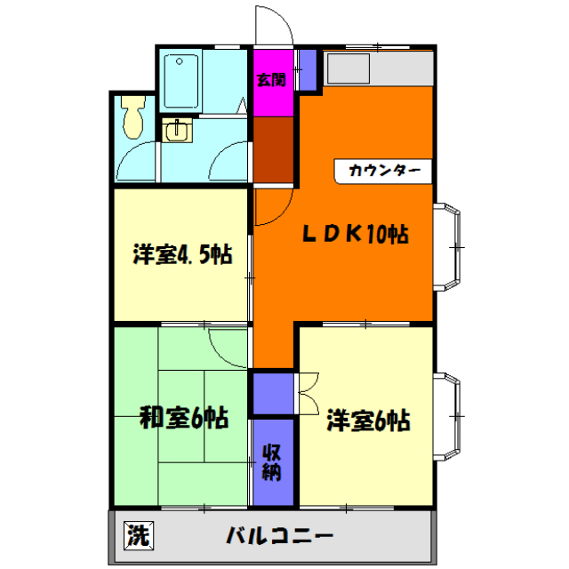 メゾン萩原の間取り
