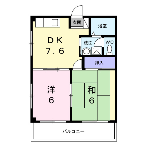 萩が丘の完工年月(1993年3月)築の賃貸アパートの間取り