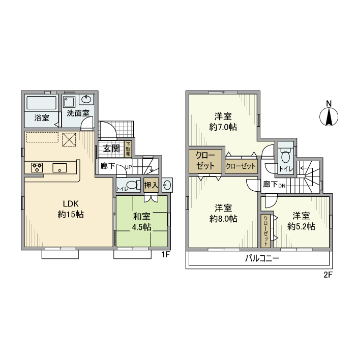 鈴木町戸建の間取り
