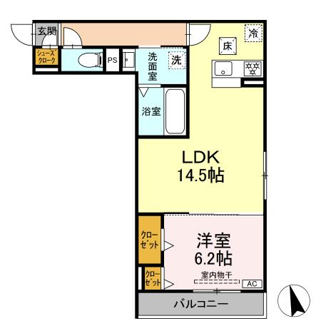 (仮称)D-ROOM下池川町の間取り