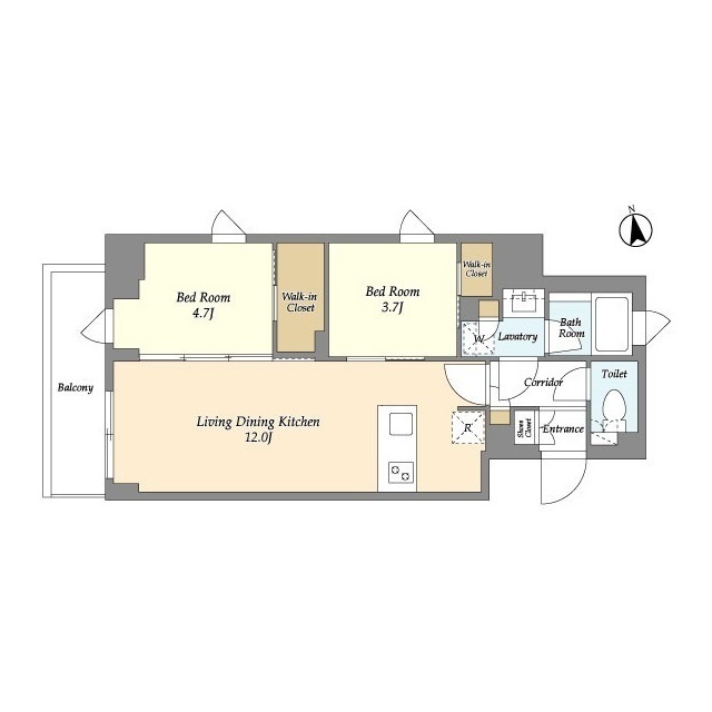 AIFLAT品川戸越パークサイドの間取り